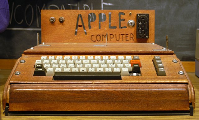 wooden computer with white keys
