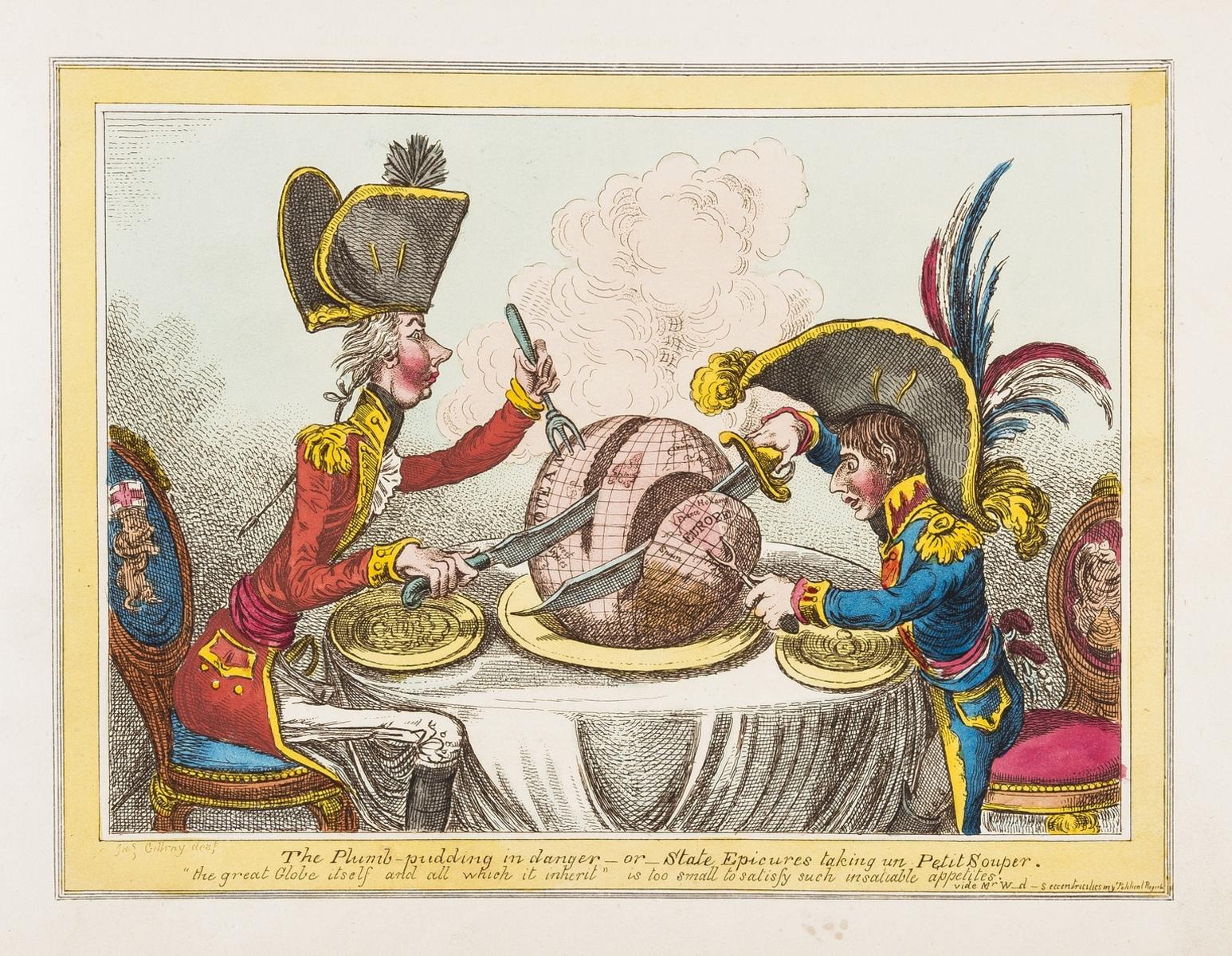 James Gillray caricature, the plentiful money bags handed to King George III